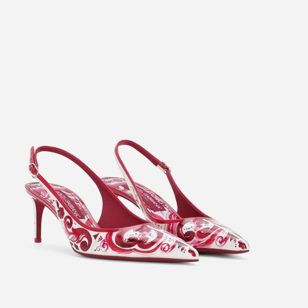 Dolce Gabbana Slingback Lucido Stampato Size 39